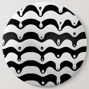Badge Rond 15,2 Cm Jazzy Black and White Meling Zebra Stripes