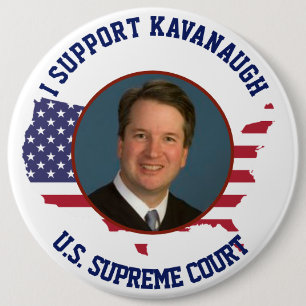 Badge Rond 15,2 Cm Je soutiens le drapeau américain de Kavanaugh