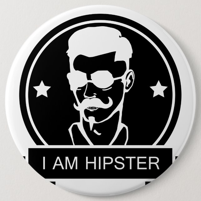 Badge Rond 15,2 Cm Je suis hippie (Devant)