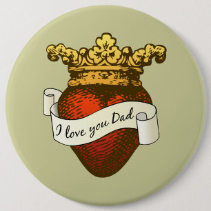 Badge Rond 15,2 Cm Je t'aime papa
