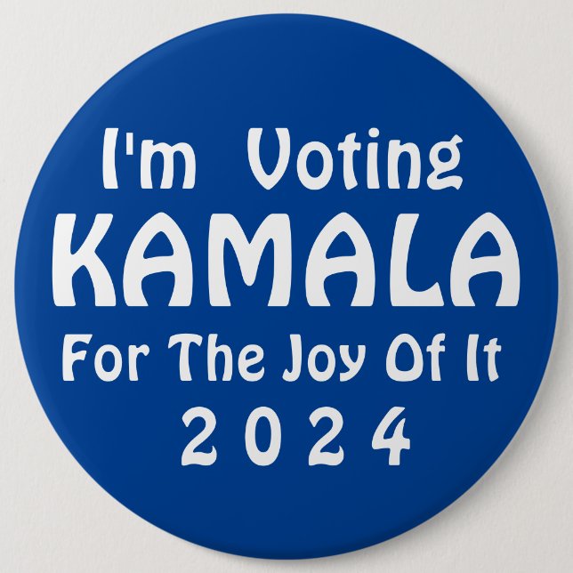Badge Rond 15,2 Cm Je vote pour Kamala Button (Devant)