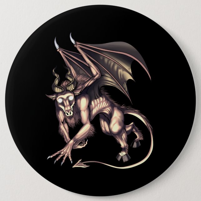 Badge Rond 15,2 Cm Jersey Devil Cryptid Creator (Devant)