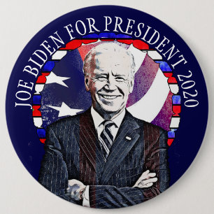 Badge Rond 15,2 Cm Joe Biden pour le rassemblement d'élection du