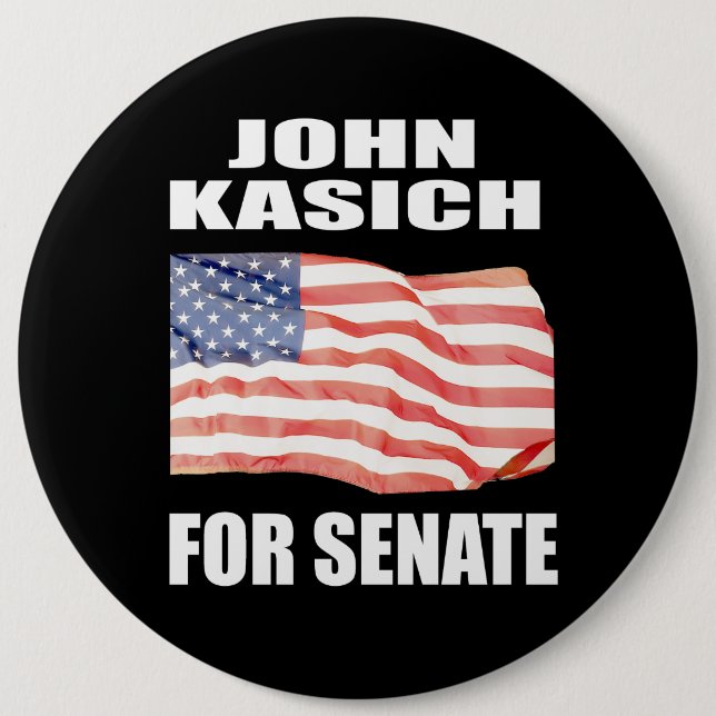 BADGE ROND 15,2 CM JOHN KASICH POUR LE GOUVERNEUR (Devant)