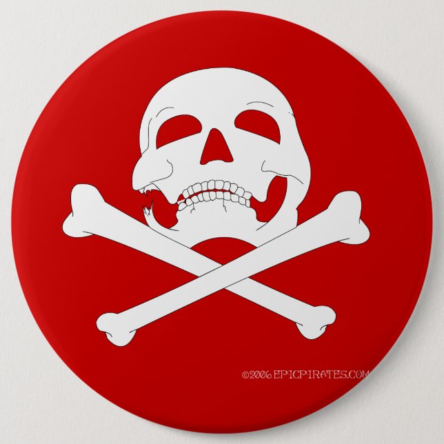 Badge Rond 15,2 Cm Jolly roger #4 (Devant)