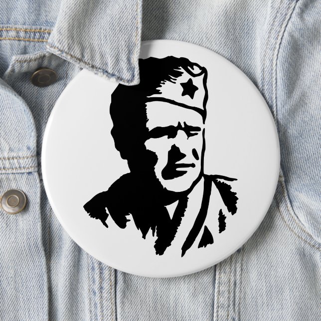 Badge Rond 15,2 Cm Josip Broz Tito  (En situation)