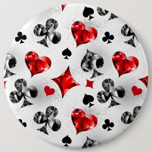 Badge Rond 15,2 Cm Joueur de poker Joueur de cartes de jouer costumes