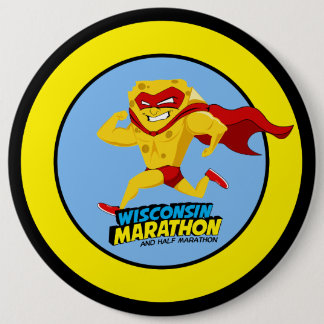 Badge Rond 15,2 Cm Jour de course de marathon du Wisconsin