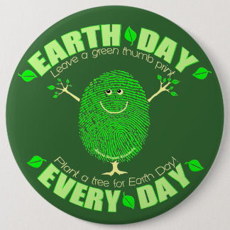 Badge Rond 15,2 Cm Jour de la terre ambiant