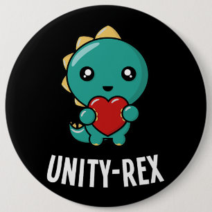 Badge Rond 15,2 Cm Jour de l'Unité Jour genre Dinosaur TRex UnitéRex 