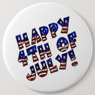 Badge Rond 15,2 Cm Joyeux 4 juillet/Colossal, Bouton rond De 6 Pouces