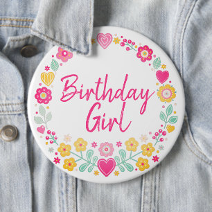 Badge Rond 15,2 Cm Joyeux Anniversaire