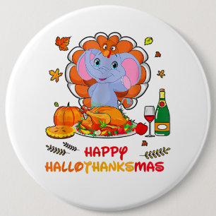 Badge Rond 15,2 Cm Joyeux Hallo Elephant Boire Vin Merci Cadeau