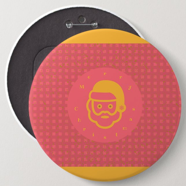 Badge Rond 15,2 Cm Joyeux Noël (Devant & derrière)