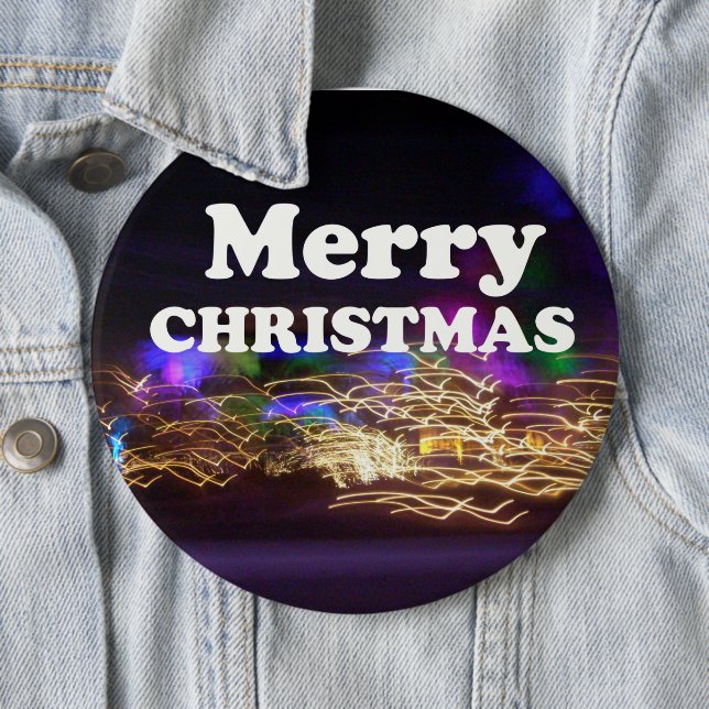 Badge Rond 15,2 Cm Joyeux Noël et bonnes nouvelles de l'année (En situation)