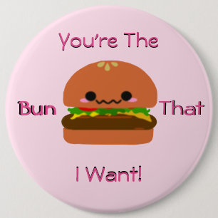 Badge Rond 15,2 Cm Kawaii Burger