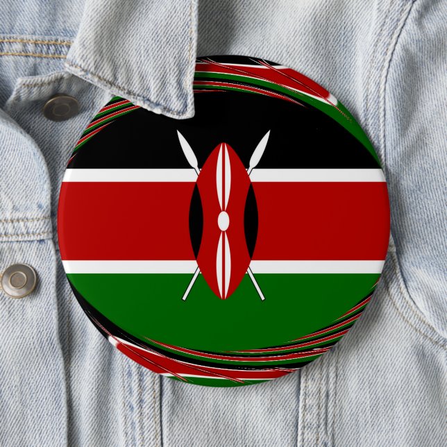 Badge Rond 15,2 Cm Kenya (En situation)