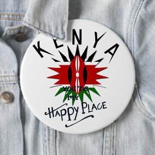 Badge Rond 15,2 Cm Kenya Mon Endroit Préféré Conception Artistique