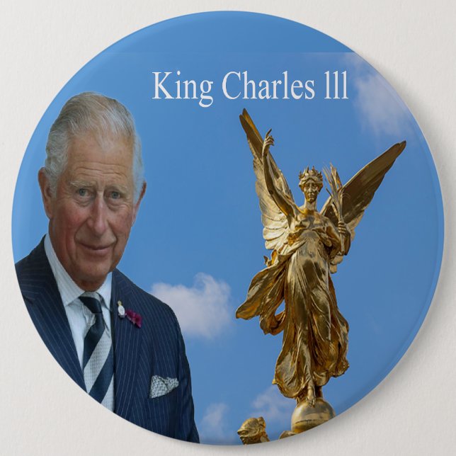 Badge Rond 15,2 Cm King Charles lll (Devant)