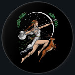 Badge Rond 15,2 Cm La déesse grecque Artemis<br><div class="desc">La déesse grecque Artemis design pour quiconque aime la mythologie grecque.</div>
