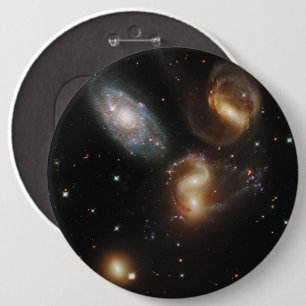 Badge Rond 15,2 Cm La quintette de Stephan : Une épave galaxie galact