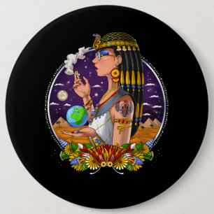 Badge Rond 15,2 Cm La reine égyptienne Cléopatra