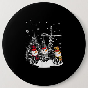 Badge Rond 15,2 Cm L'Amour de Jésus  Jesus Faith Hope Love Snowman