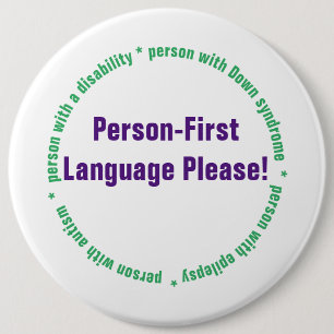 Badge Rond 15,2 Cm Langage mettant la personne en avant