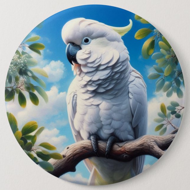 Badge Rond 15,2 Cm L'art du Cockatoo (Devant)