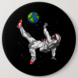Badge Rond 15,2 Cm L'astronaute spatiale Football Football Cosmique