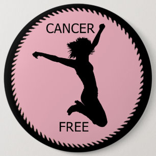 BADGE ROND 15,2 CM LE CANCER LIBÈRENT