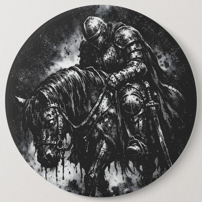 Badge Rond 15,2 Cm Le Chevalier Déchu par BurnsInHell (Devant)