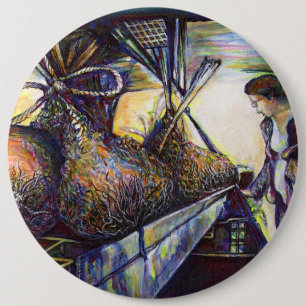 Badge Rond 15,2 Cm Le destin hurlant de la vie