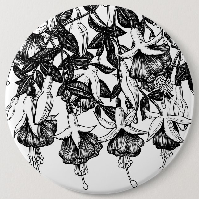 Badge Rond 15,2 Cm Le jardin Fuchsia (Devant)