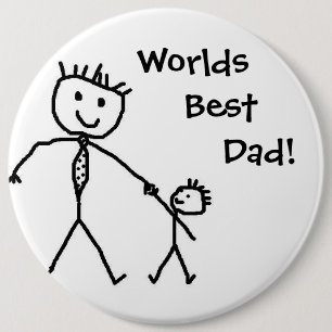 Badge Rond 15,2 Cm Le meilleur papa du monde !