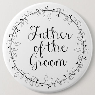 Badge Rond 15,2 Cm Le nom nuptiale de partie étiquette - le père du