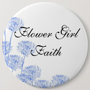 Badge Rond 15,2 Cm Le pissenlit élégant fleurit mariage de demoiselle