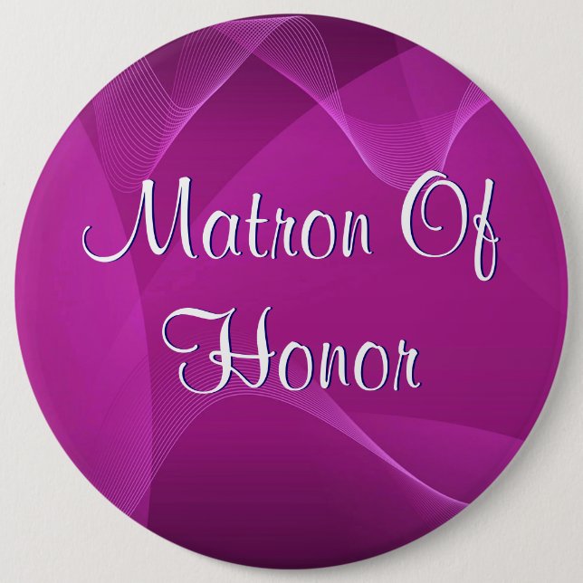 Badge Rond 15,2 Cm Le pourpre ondule dame de honneur (Devant)