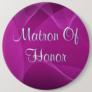 Badge Rond 15,2 Cm Le pourpre ondule dame de honneur