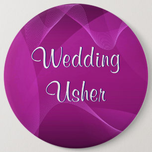 Badge Rond 15,2 Cm Le pourpre ondule Usher