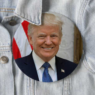 Badge Rond 15,2 Cm Le Président Donald Trump