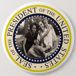 Badge Rond 15,2 Cm Le Président Obama First Family Commemorative 6"