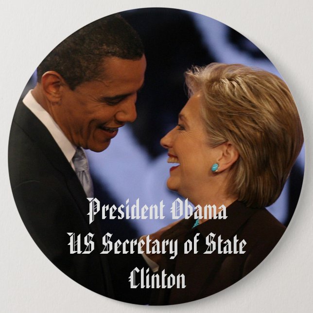 Badge Rond 15,2 Cm Le président Obama inaugure un programme de 6 pouc (Devant)