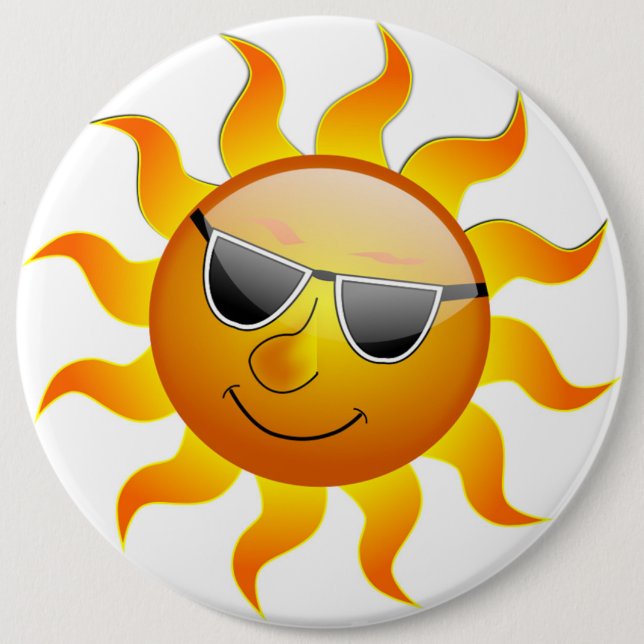 BADGE ROND 15,2 CM LE SOLEIL DU COOL (Devant)