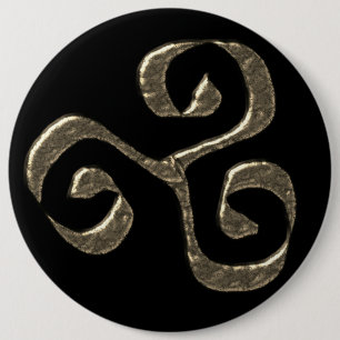 Badge Rond 15,2 Cm Le triskele, vieux symbole de la culture celtique
