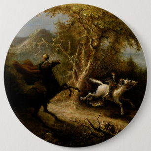 Badge Rond 15,2 Cm Légende du Fantôme de Halloween sans tête