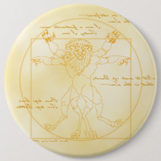 Badge Rond 15,2 Cm LEOMORPHIC DA VINCI 6" bouton
