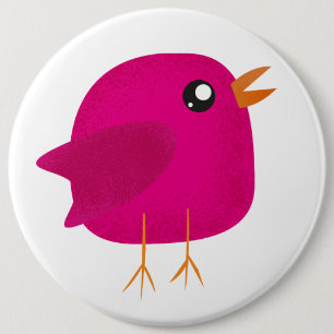 Badge Rond 15,2 Cm Les enfants, joli petit oiseau