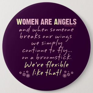 Badge Rond 15,2 Cm Les femmes sont des anges