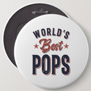 Badge Rond 15,2 Cm Les meilleurs pop du monde Cadeau Père Grand-Pèr